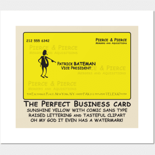 Patrick Batemen Comic Sans Business Card Posters and Art